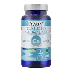 DRASANVI - Bisglicinato de Calcio +D3 + K2 x 90 Comprimidos