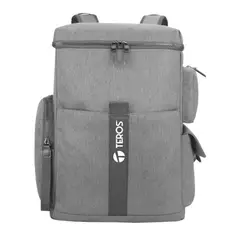 TEROS - Mochila poliéster para notebook de 14 hasta 15 gris
