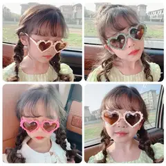 GENERICO - Lentes de Sol Niña Corazon Vintage PL2916 Naranja