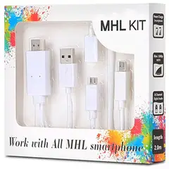 GENERICO - Cable Mhl Micro Usb A Hdmi Kit Para Smartphone