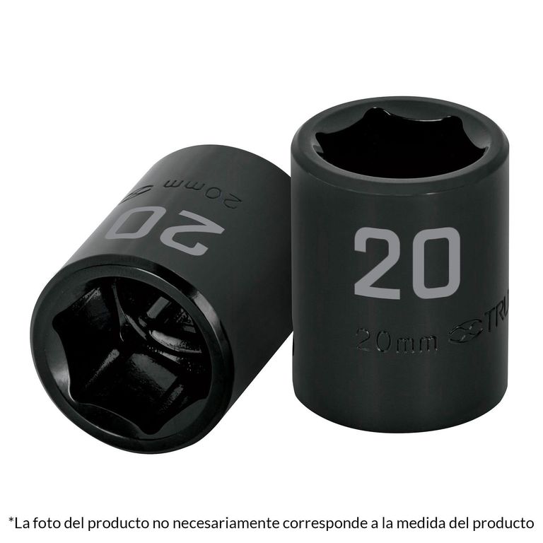 Dado para impacto de 6 puntas de 1/2" de 12 mm encastre 1/2" Pza.