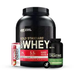 OPTIMUN NUTRITION - Pack - Gold Standard Whey 4.65 lb cookies & cream + Creatina ON 300 gr