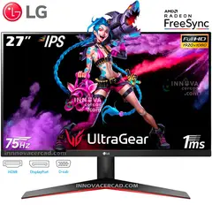 LG - MONITOR 27 GAMING 27MP60G-B IPS LED 1MS, 75HZ, AMD FreeSync