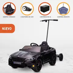 BMW - Carro a Batería con Empujador «M5» Black