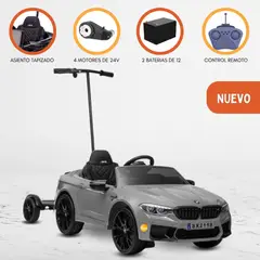 BMW - Carro a Batería con Empujador «M5» Gray