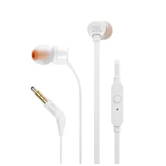 JBL - Audífonos Tune 110 Blancos Con Micrófono Y Conector 3.5Mm