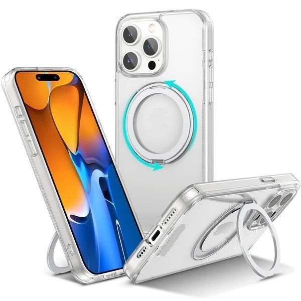 Funda iPhone 15Pro con soporte giratorio de 360°MagSafe-