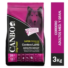 CANBO - PERROS ADULTOS 3 KG - RAZA MEDIANA Y GRANDE - CORDERO