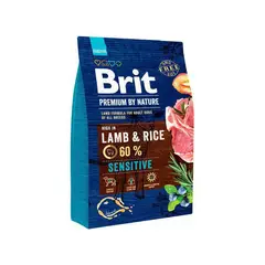 BRIT - PREMIUM BY NATURE SENSITIVE PERROS ADULTOS 3 KG - TODAS LAS RAZAS - CORDERO Y ARROZ