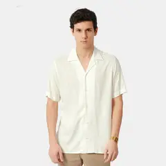 SAN COSME - Camisa Lino Hombre Perla