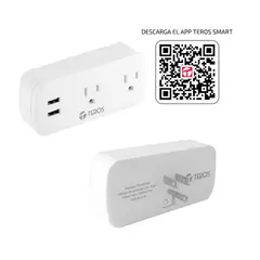 TEROS - Tomacorriente TE-9102W Smart Alexa GoogleAssistant 3300W 2 tomas