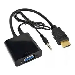 GENERICO - Cable Adaptador Hdmi A Vga Pantalla Monitor 1080p Hd Pc