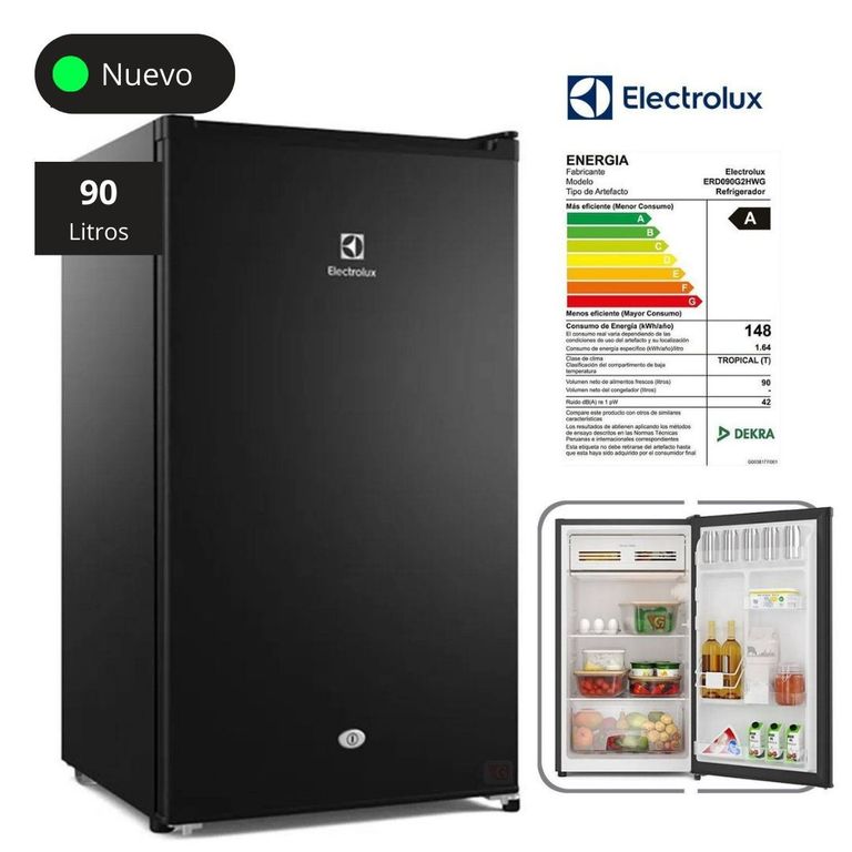 Frigobar Premium Black ERD090G2HWB - 90L