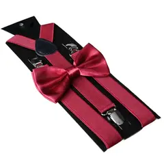 GENERICO - Tirantes y corbatín de color entero para niños