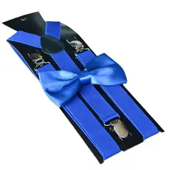 GENERICO - Tirantes y corbatín de color entero para niños