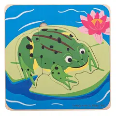 BIGJIGS - Rompecabezas de capas Ciclo de vida Rana x 6 piezas