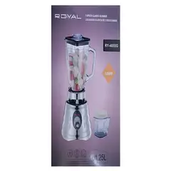 ROYAL - LICUADORA Y PICATODO DE 1.25 LITROS RY-4655G 3 VELOCIDADES-SILVER
