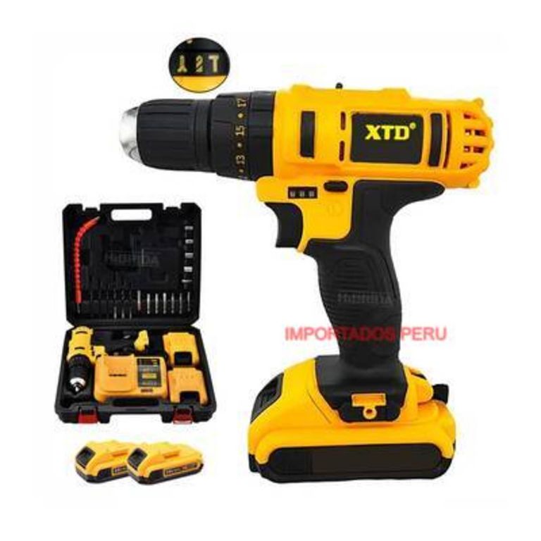 Kit Taladro Percutor Con Destornillador XTD