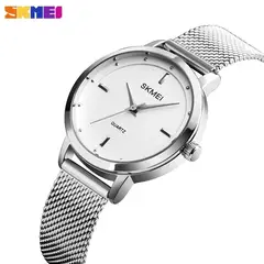 SKMEI - RELOJ 1528 PLATEADO CORREA ACERO PARA MUJER