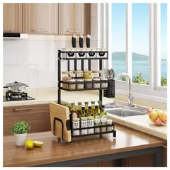 VENTITAS HOME - Organizador de Especias Kiloa Negro