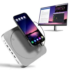 GENERICO - 12en1 BASE Hub Dock Estation USB HDMI MAC LAPTOPS CELULAR TABLETS