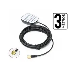 GENERICO - Antena Gps Satelital Conector Sma Macho Imantada 3-5v Mdvr