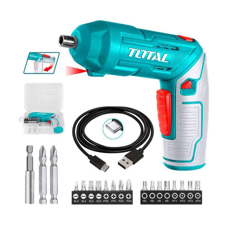 Atornillador Inalambrico 4v Destornillador Mini Total Carga tipo C