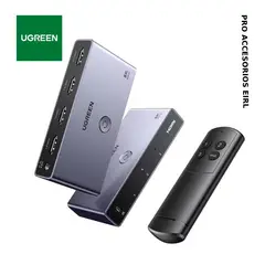 UGREEN - CM624 SWITCH INTERUPTOR HDMI X 3 PUERTOS 8K@60HZ CONTROL REMOTO