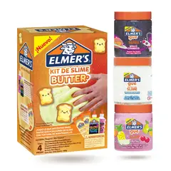 ELMERS - Kit Para Hacer Slime Butter 4 Piezas + 3 Slime Gue
