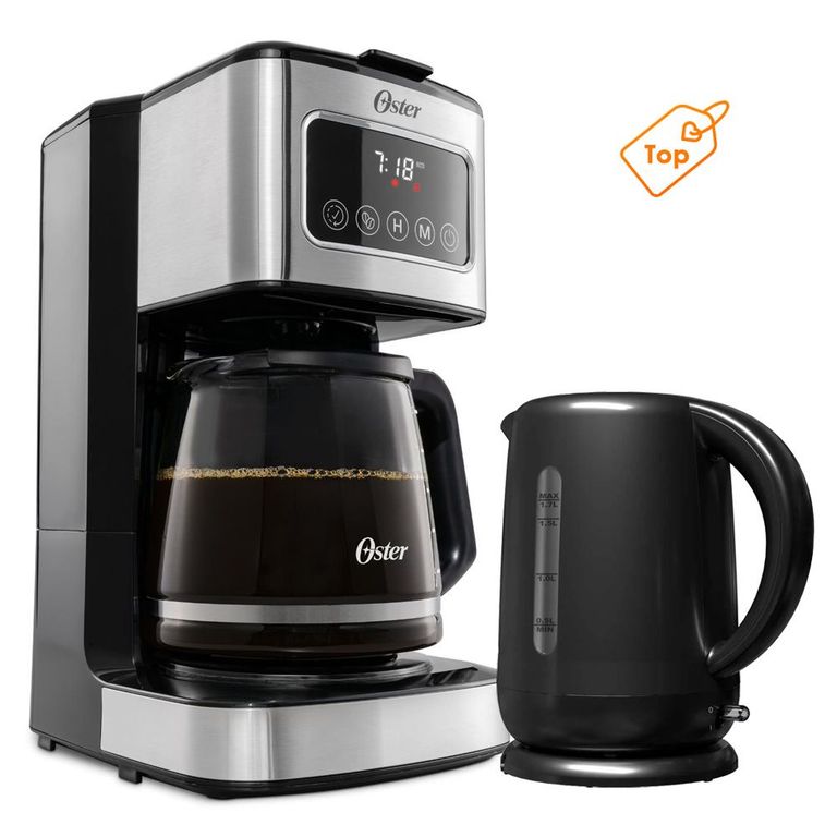 Cafetera 12 Tazas Con Pantalla Táctil mas Hervidor Electrico
