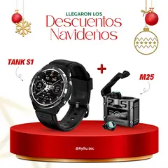 KOSPET - Smartwatch TANK S1 - Negro + Audífono