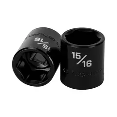 TRUPER - Dado para impacto de 6 puntas de 1/2" de 15/16" (23.8 mm) Pza.