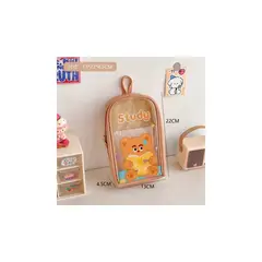 GENERICO - CARTUCHERA STUDY OSITO KAWAI MARRON CLARO