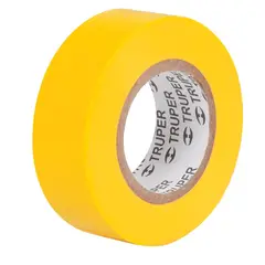 TRUPER - Cintas aislantes de 18 m x 19 mm Amarillo Pza.