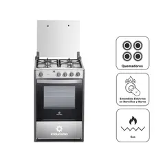 INDURAMA - Cocina de pie 4 Hornillas Viena