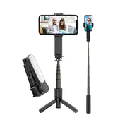 NEO DIGITAL - Estabilizador L09 trípode palo selfie luz LED control remoto Bluetooth
