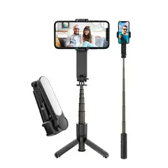 NEO DIGITAL - Estabilizador L09 trípode palo selfie luz LED control remoto Bluetooth