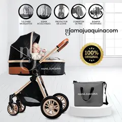 DOLCEZZA - Coche Travel System «SIENA» y Mochila Pañalera Black