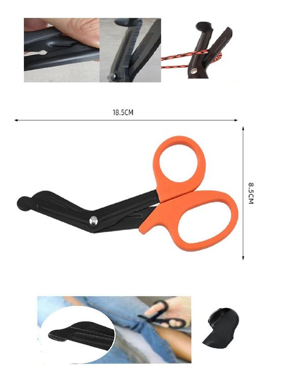 Tijera EMT trauma  de rescate paramédico 18 cm NARANJA
