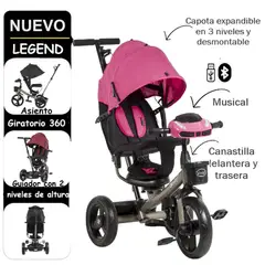 EBABY - Triciclo con USB Legend EB362 Rosado