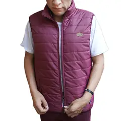 JUSTO - CHALECO GUINDA ACOLCHADO