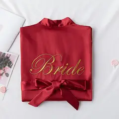 ZIMRAHYG - Batas Para Novias Dama Satin Bordado Batacamisón