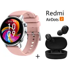 XIAOMI - S46 reloj inteligente deportivo + combo Redmi AirDots 2 - Rosa