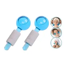 GENERICO - Masajeador facial de cristal para limpieza y cuidado 13cm Celeste