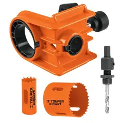 TRUPER - Copasierra para instalar cerraduras de puerta, kit Expert