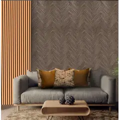 GENERICO - PAPEL TAPIZ ZIG ZAG OSCURO 0.53 X 10 M PARA PARED