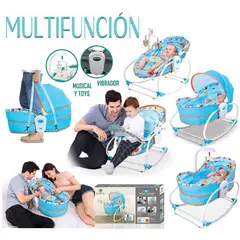 GENERICO - Moisés 6 en 1 Portátil con ruedas Azul