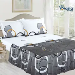CASATEX - Set de Sabanas Con Blonda de 4 Piezas 2 plazas