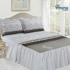 CASATEX - Set de Sabanas Con Blonda de 4 Piezas 2 plazas