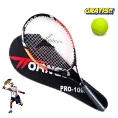 GENERICO - RAQUETA DE TENIS TORNEO 1002 NARANJA + 1 PELOTA TENIS GRATIS